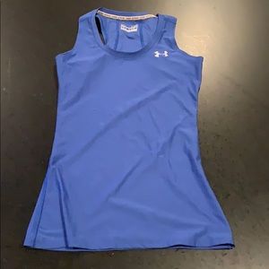 blue athletic tank top